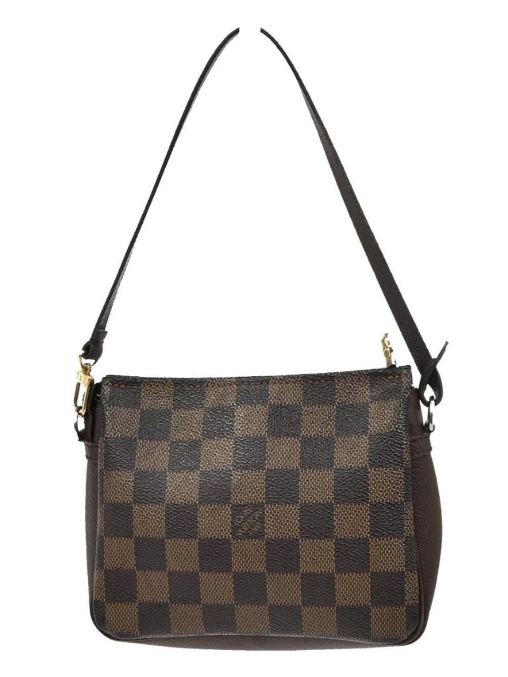 LOUIS VUITTON Trousse Makeup Hand Bag Damier Ebene Leather Brown N51982 83ZA294